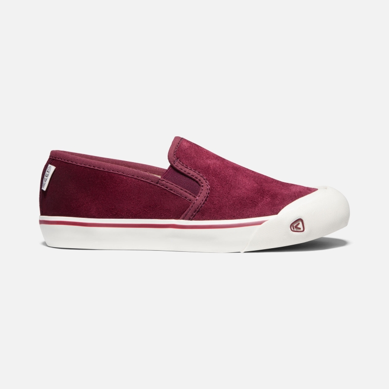 Keen Coronado III Suede Slip On Shoes - Women's Burgundy Footwear